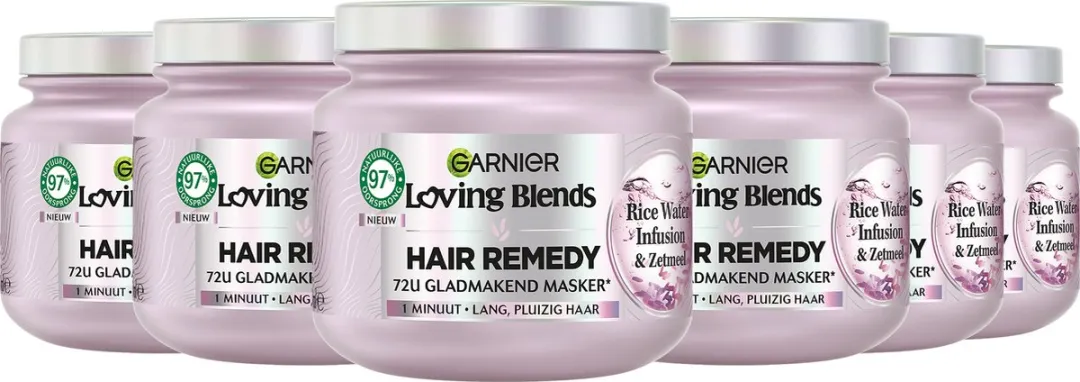 Garnier Loving Blends Rice Water Haarmasker 2040ml - 6x340ml