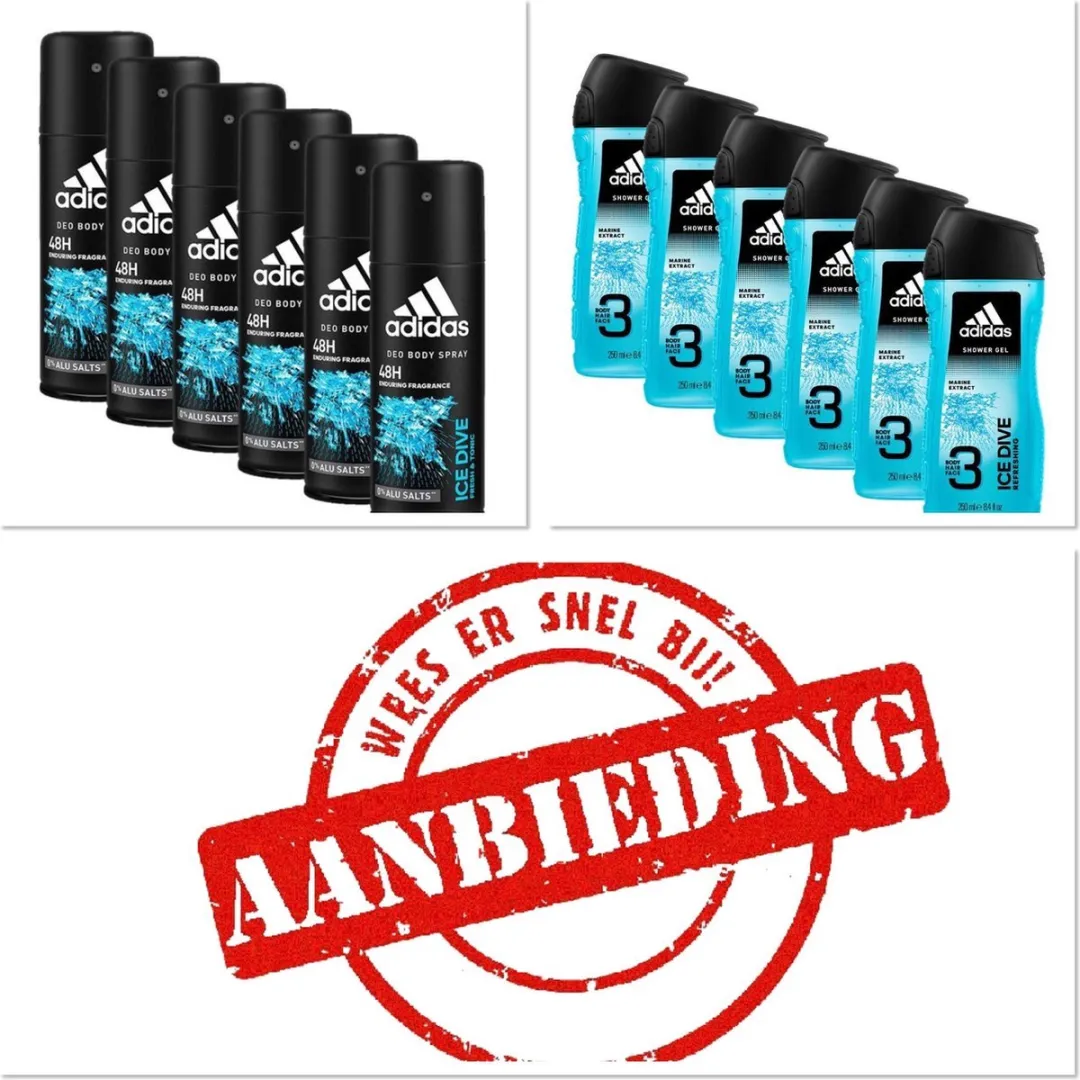 adidas Ice Dive Douchegel 250ml - 24 Stuks