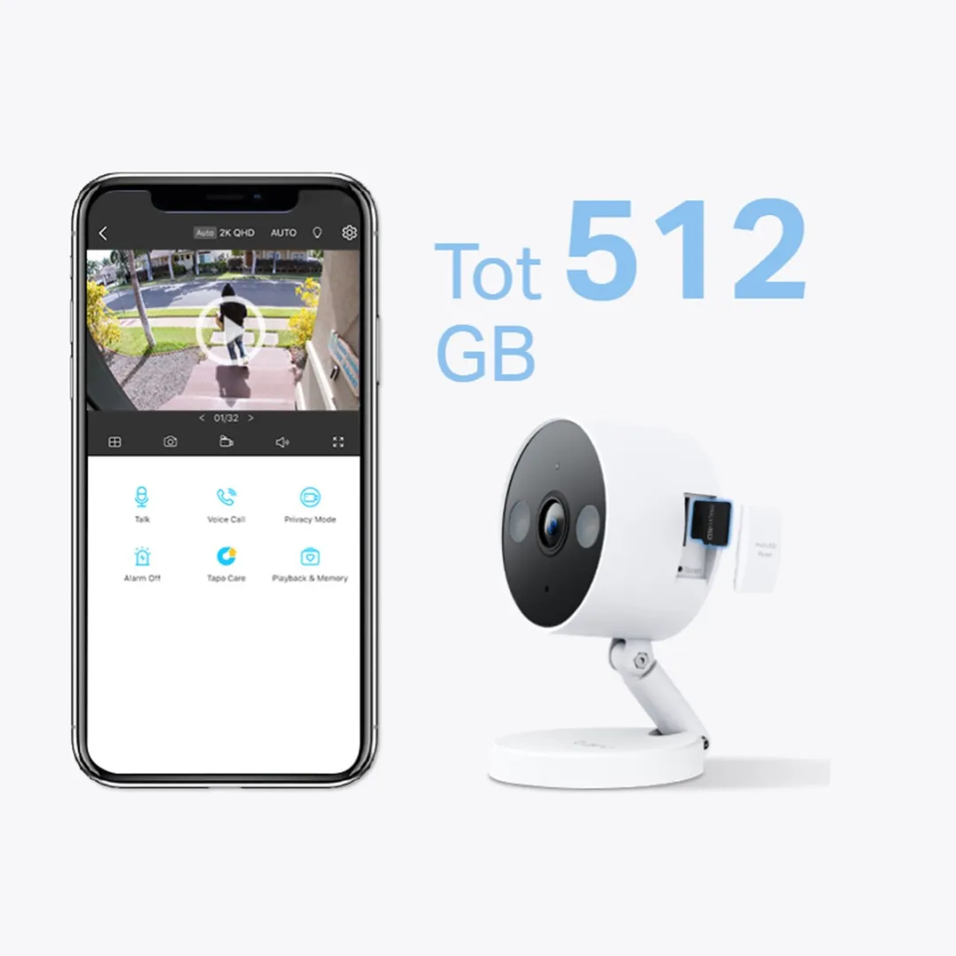 TP-Link Tapo C120 Beveiligingscamera - 2K QHD Wit