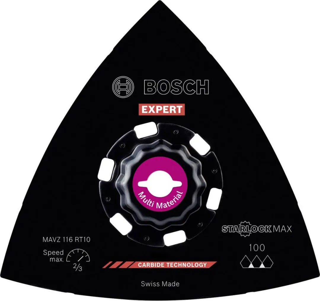 Bosch Professional MAVZ 116 RT10 Schuurplaat - Carbide-RIFF - 1 Stuks