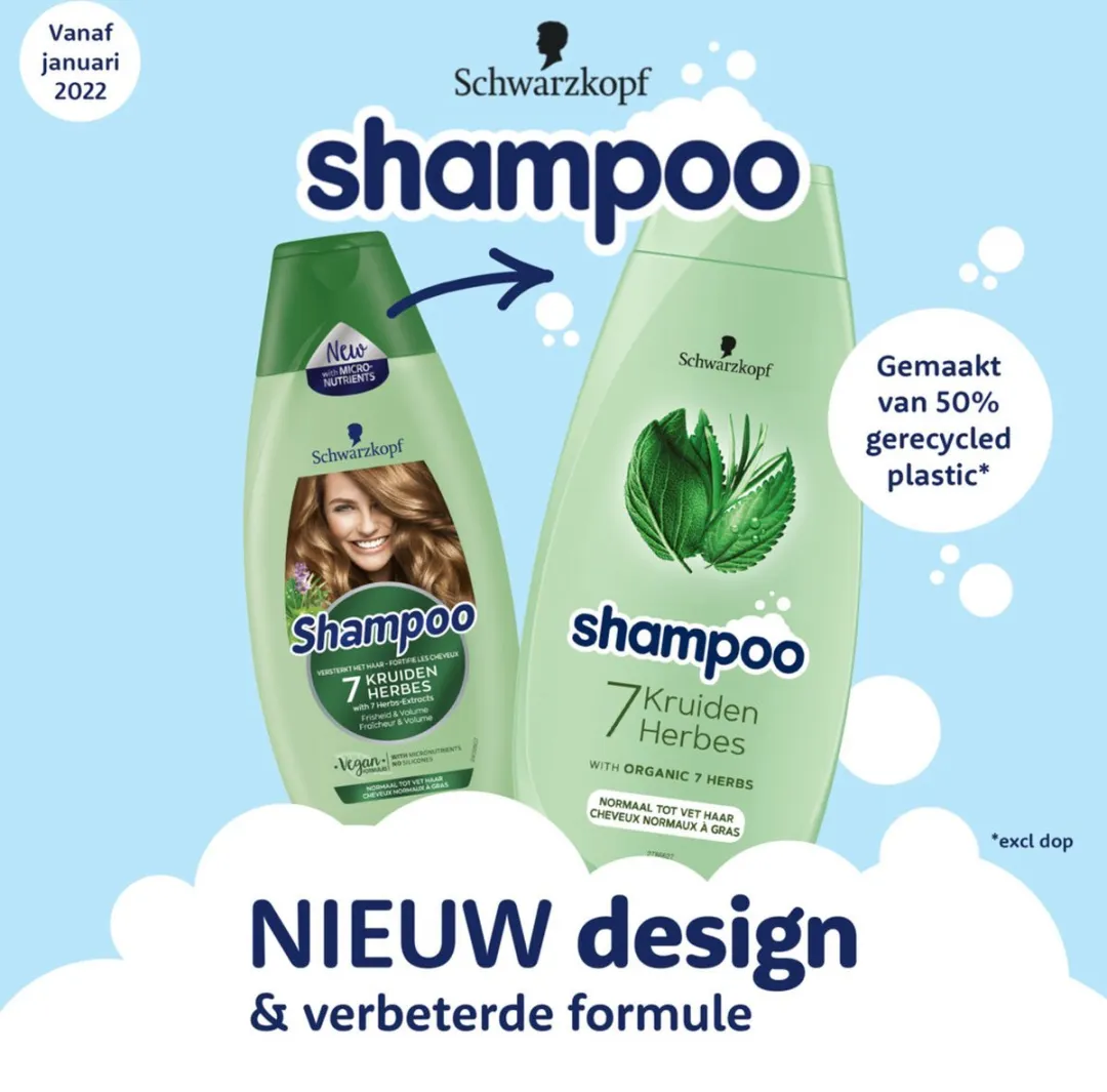 Schwarzkopf 7 Kruiden Shampoo 400ml - 24 Stuks