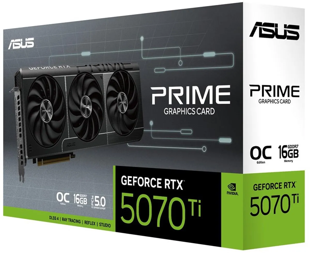 ASUS PRIME RTX 5070 Ti O16G Videokaart - 16GB GDDR7 - afbeelding 6 van 6