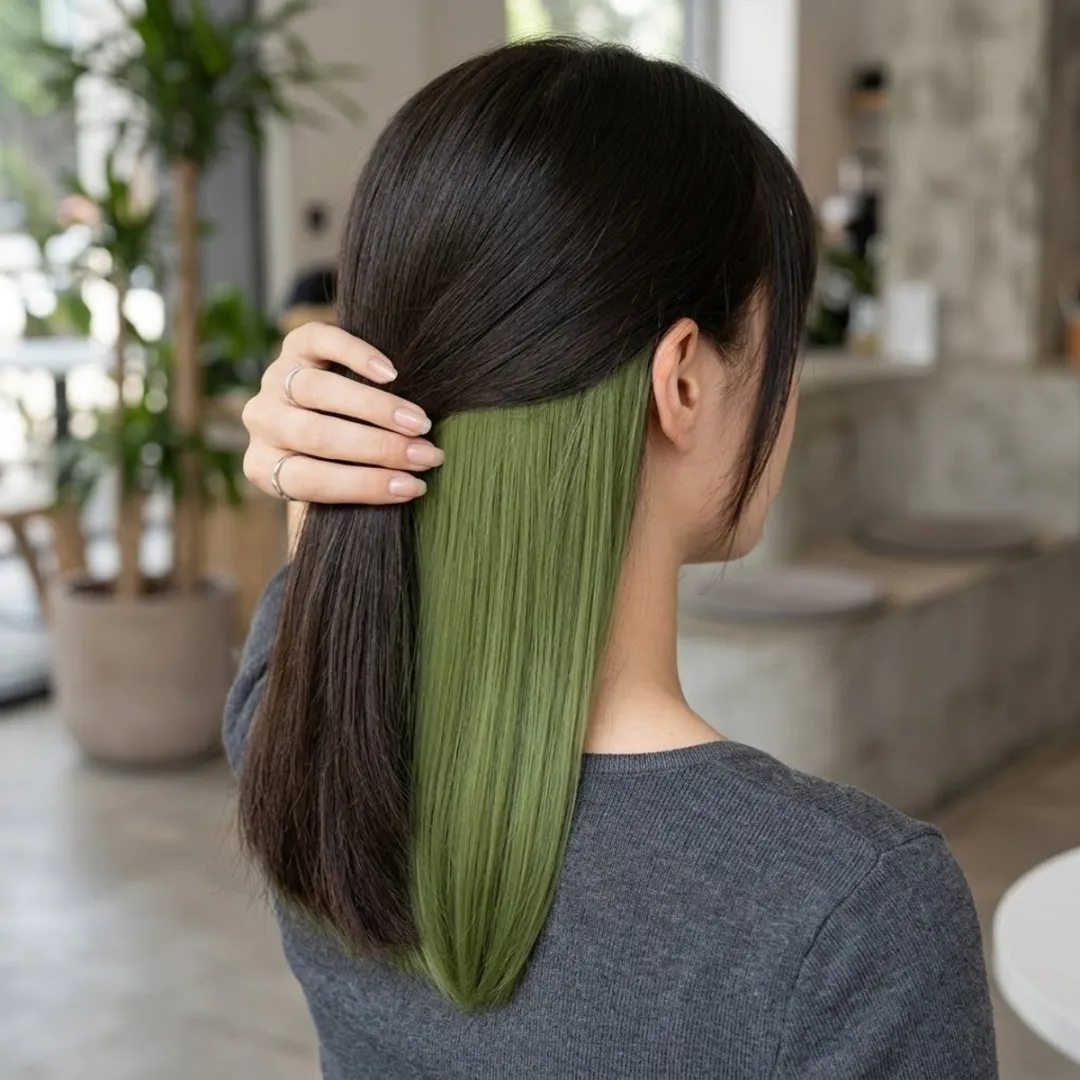 NuveX Hairextensions Clip-in Set - Groen Poolster