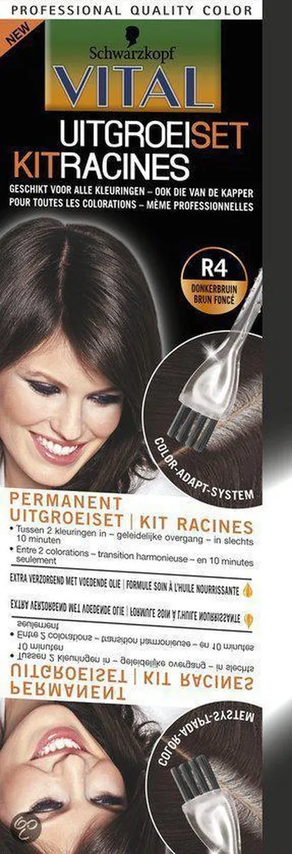 Schwarzkopf Vital UitgroeiSet Donkerbruin Haarkleuring 60ml