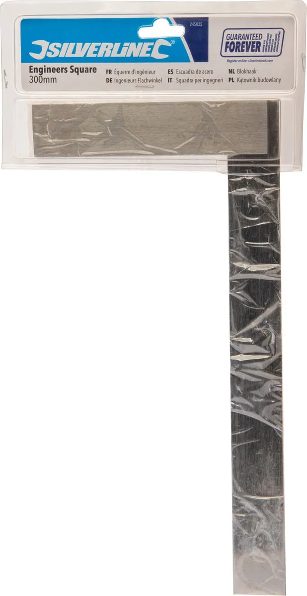Silverline Blokhaak RVS 300mm DIN875/1
