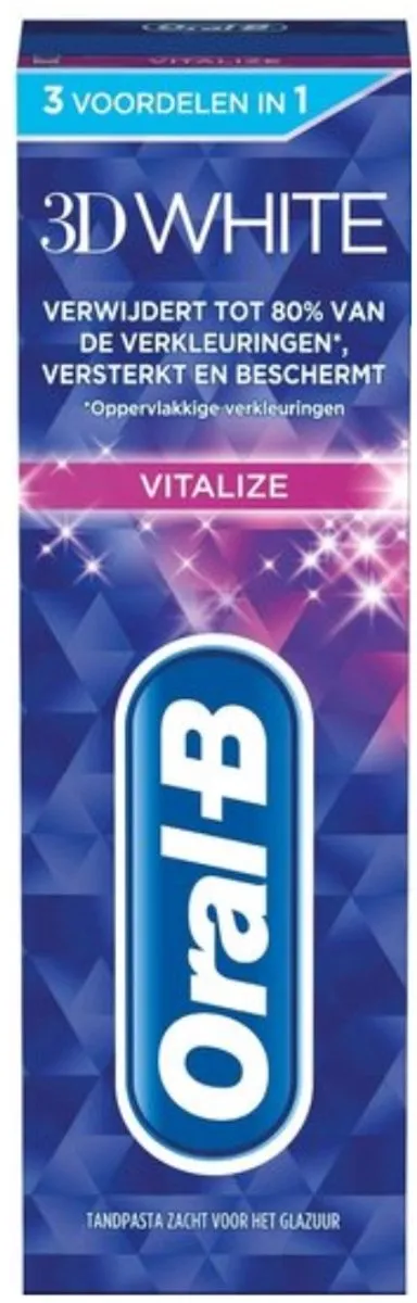 Oral-B 3D White Vitalize Tandpasta Whitening 225ml - 3 Stuks