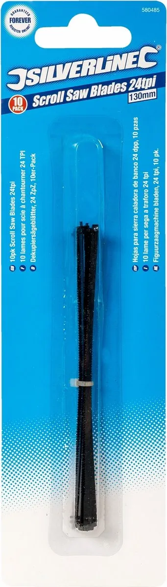 Silverline 130mm Figuurzaagmachinebladen 24 TPI - 10 Stuks