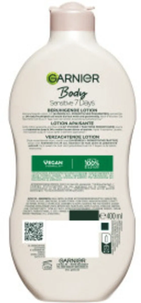 20 x Garnier - Body - Bodylotion - Sensitive 7 Days - Verzachtend - Havermelk & Probiotica - 400 ml - Gevoelige Huid - Bodylotion - Havermelk - Probiotica - Hydratatie