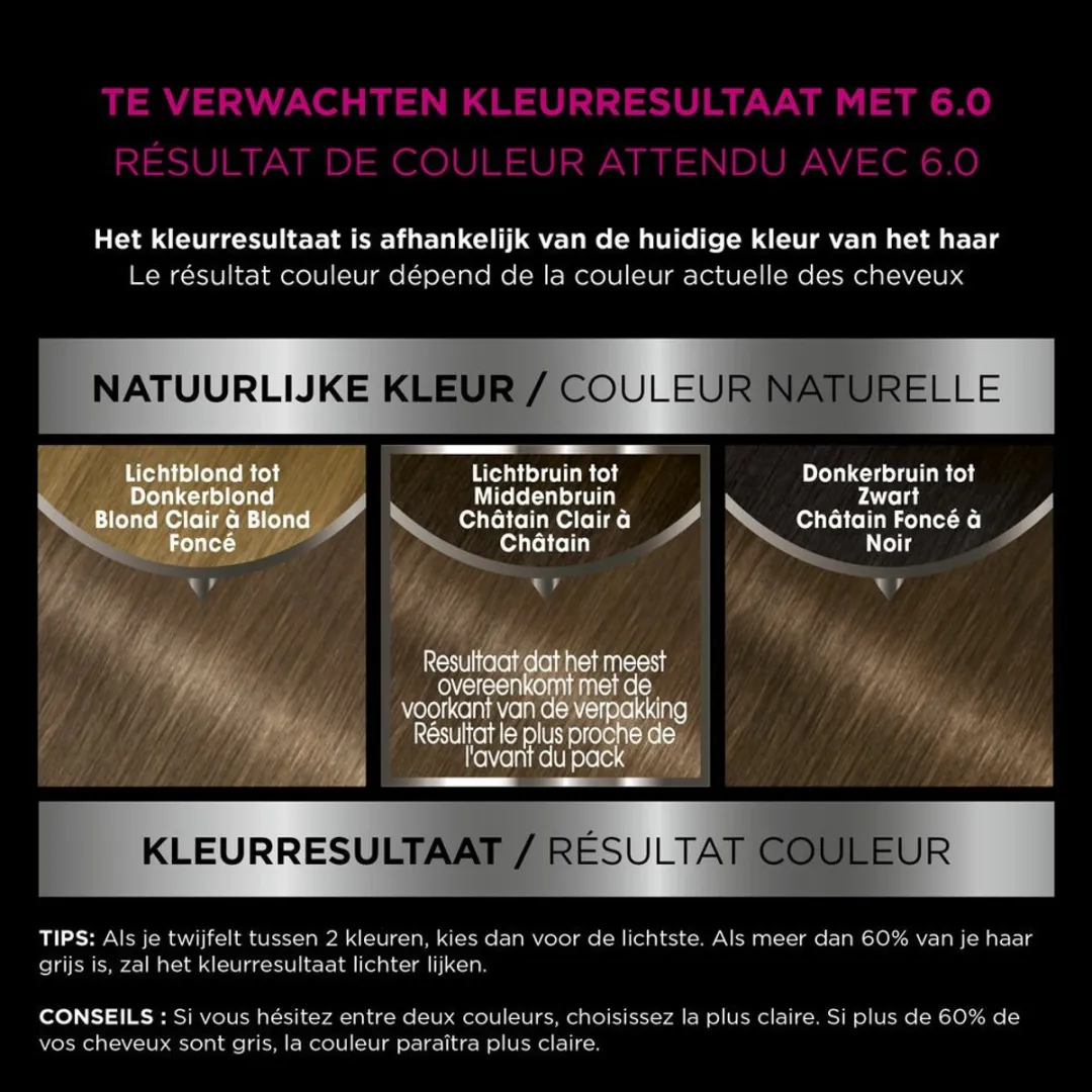 Garnier Olia 6 Haarkleuring Donkerblond - 4 Stuks