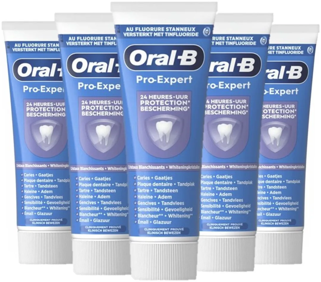 Oral-B Pro-Expert Zachte Whitening Tandpasta 5x75ml