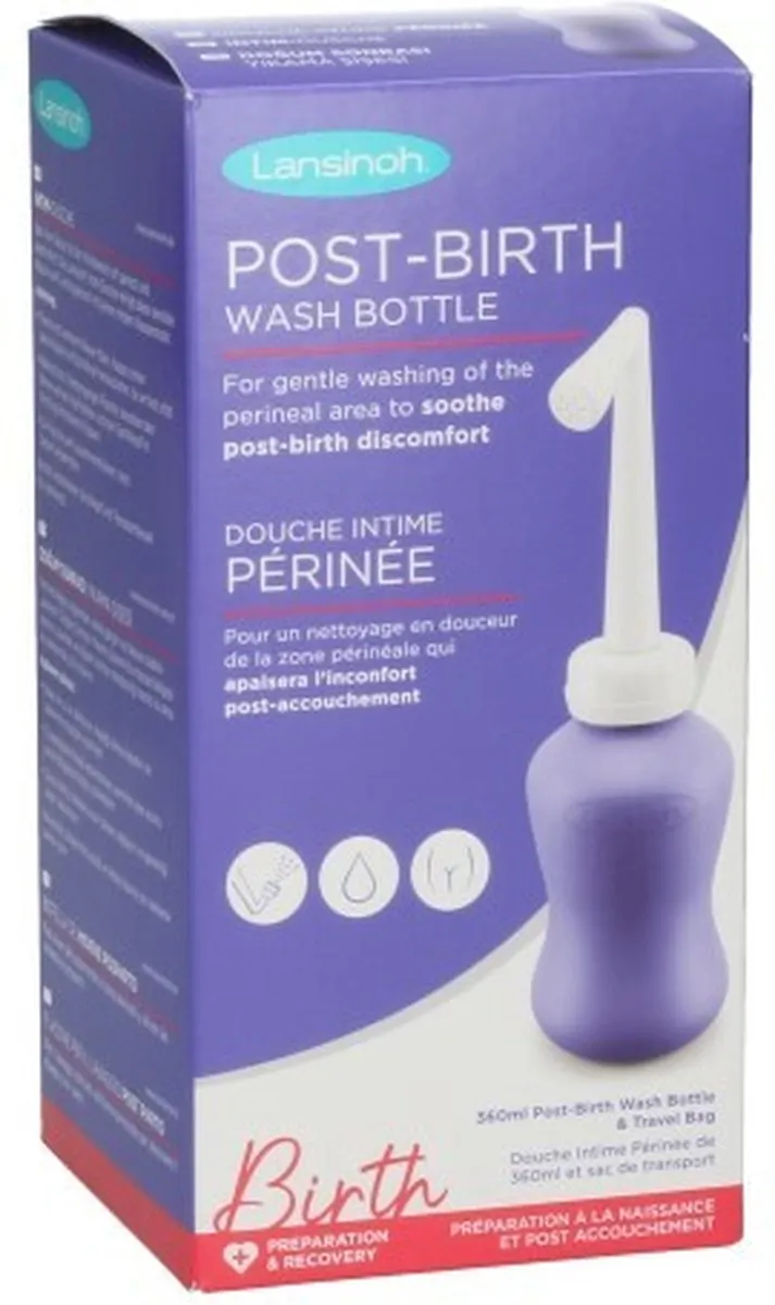 spoelfles-lansinoh-intiem gedeelte-ideaal na bevalling