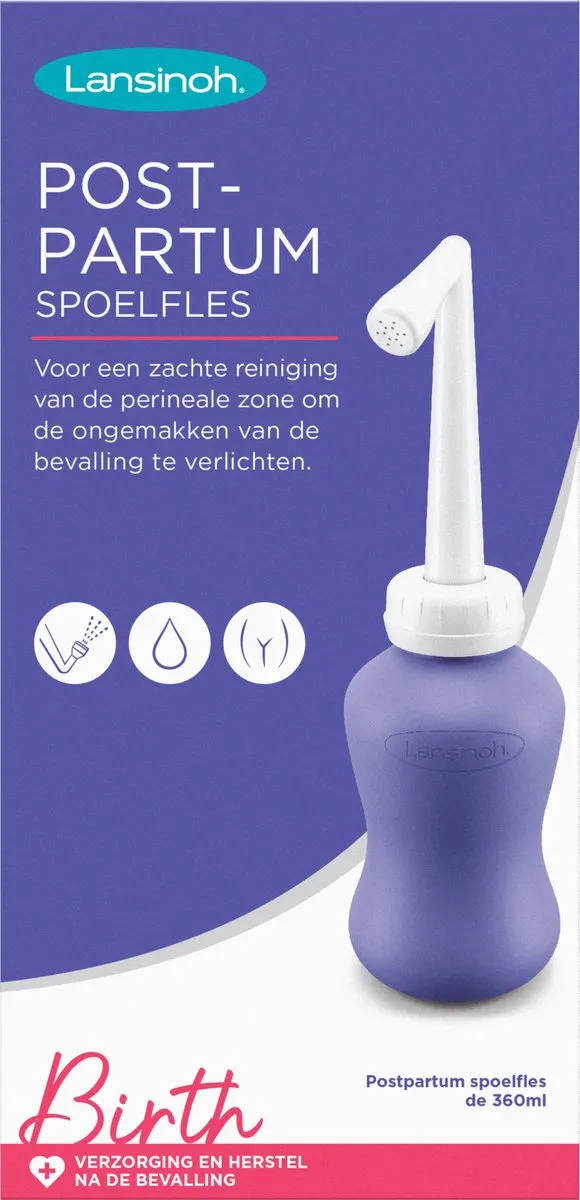 spoelfles-lansinoh-intiem gedeelte-ideaal na bevalling