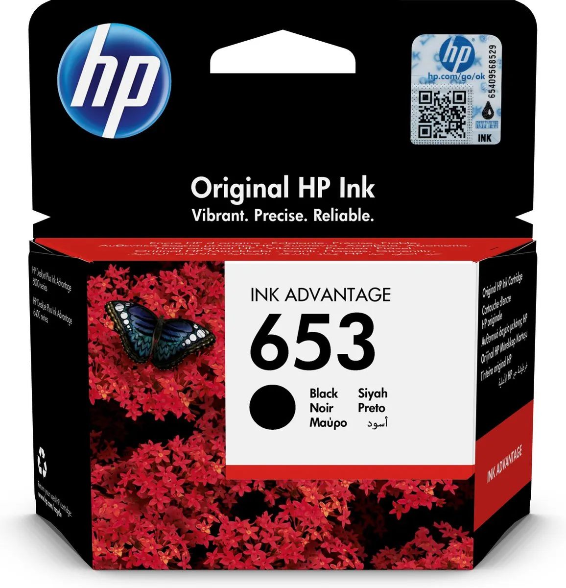 HP 653 Advantage Inktcartridge Zwart - 3YM75AE