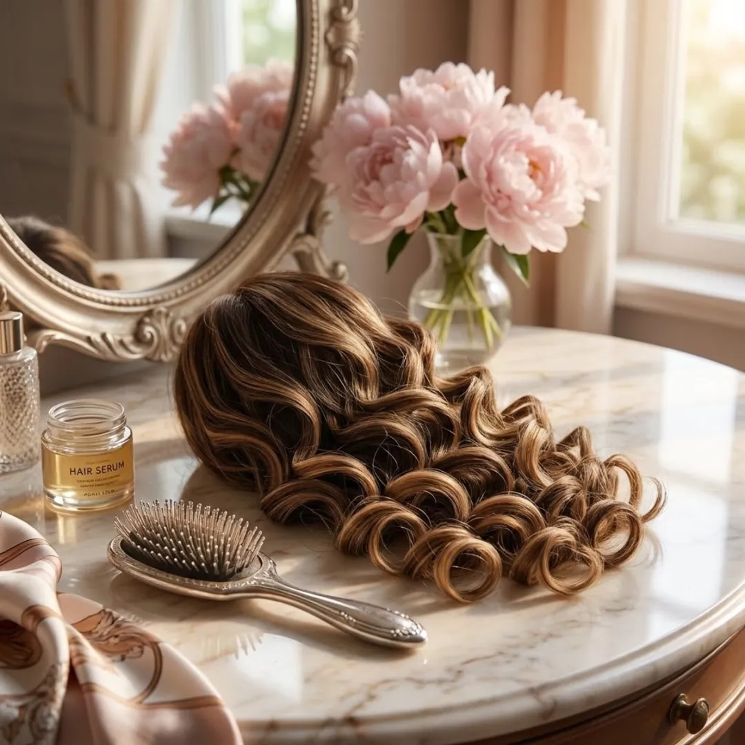 NuveX Clip-in Paardenstaart Haar Extensie - Bruin Blond Ombre
