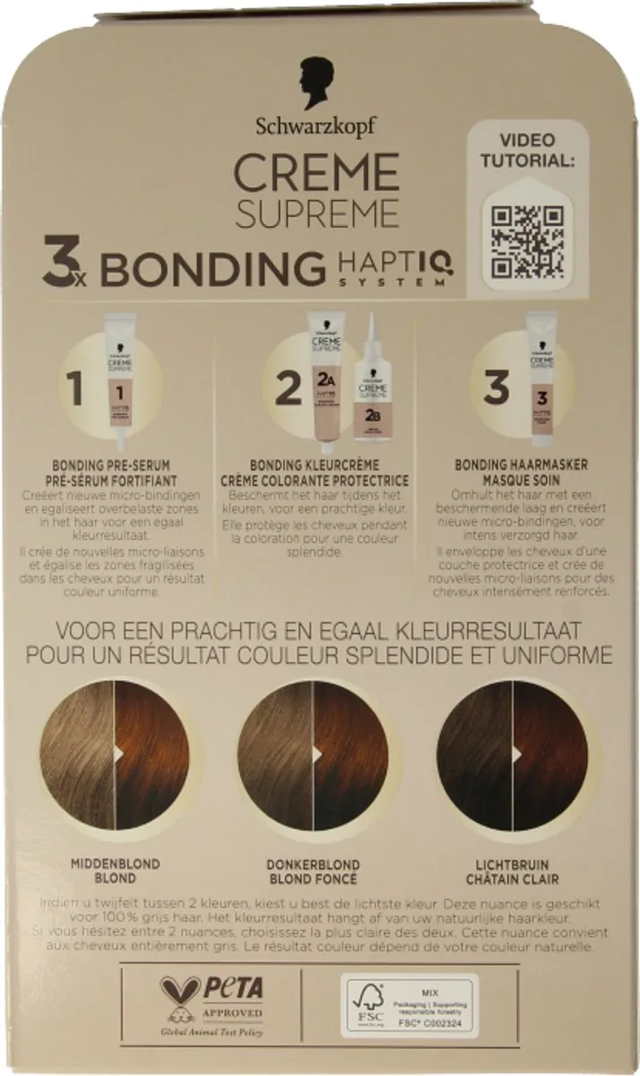 Schwarzkopf Creme Supreme 7-57 Permanente Haarverf - Grijs