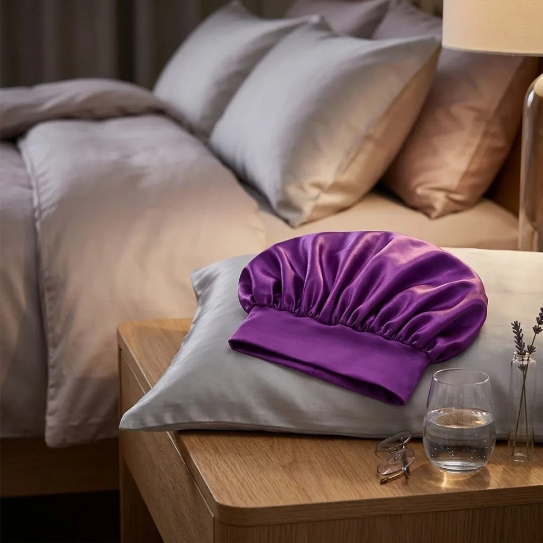 NuveX Paars Satin Haarbonnet - Dames