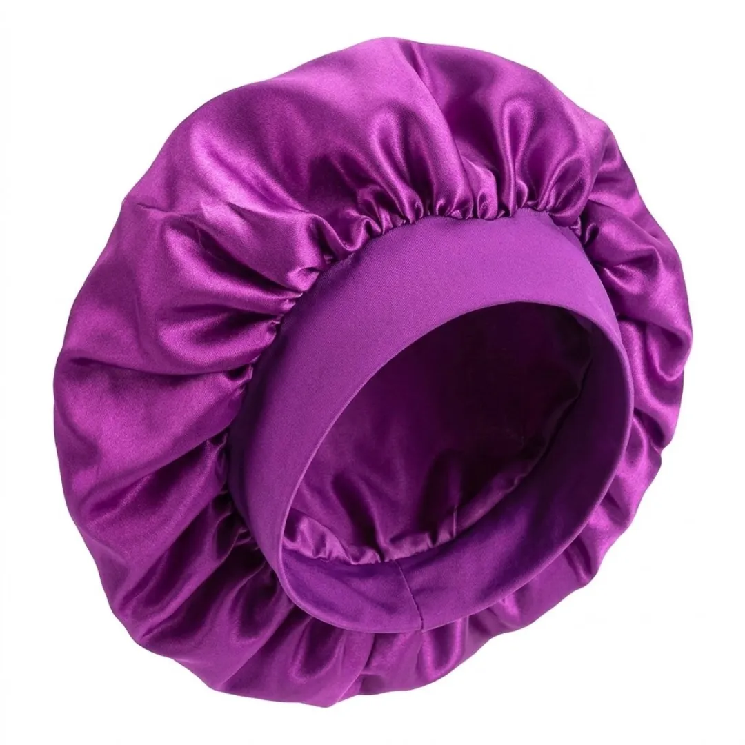 NuveX Paars Satin Haarbonnet