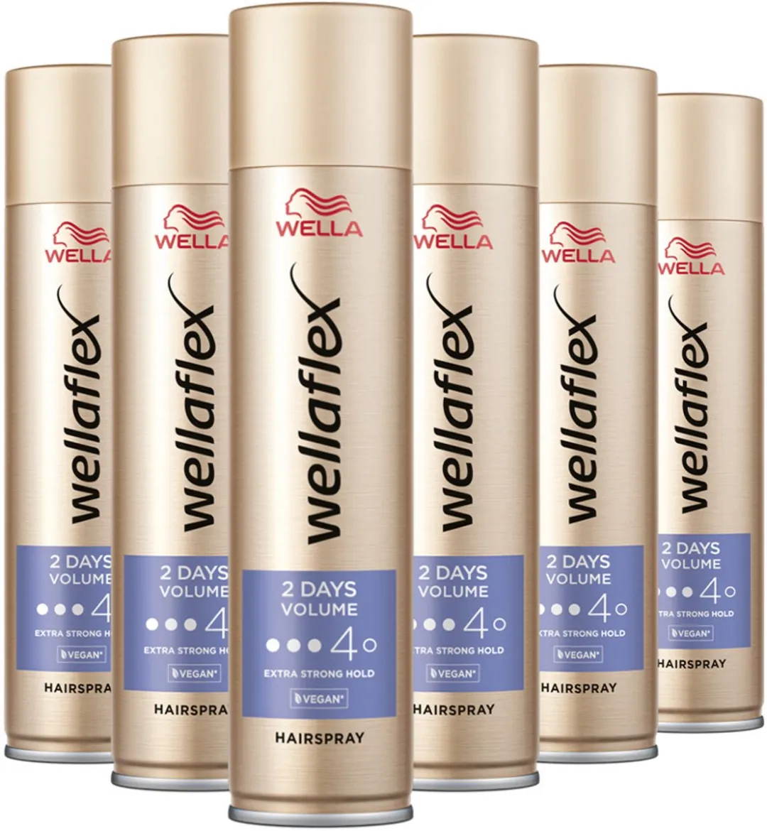 Wella Flex Haarspray 2 Days Volume Extra Strong - 250ml - 6 Stuks