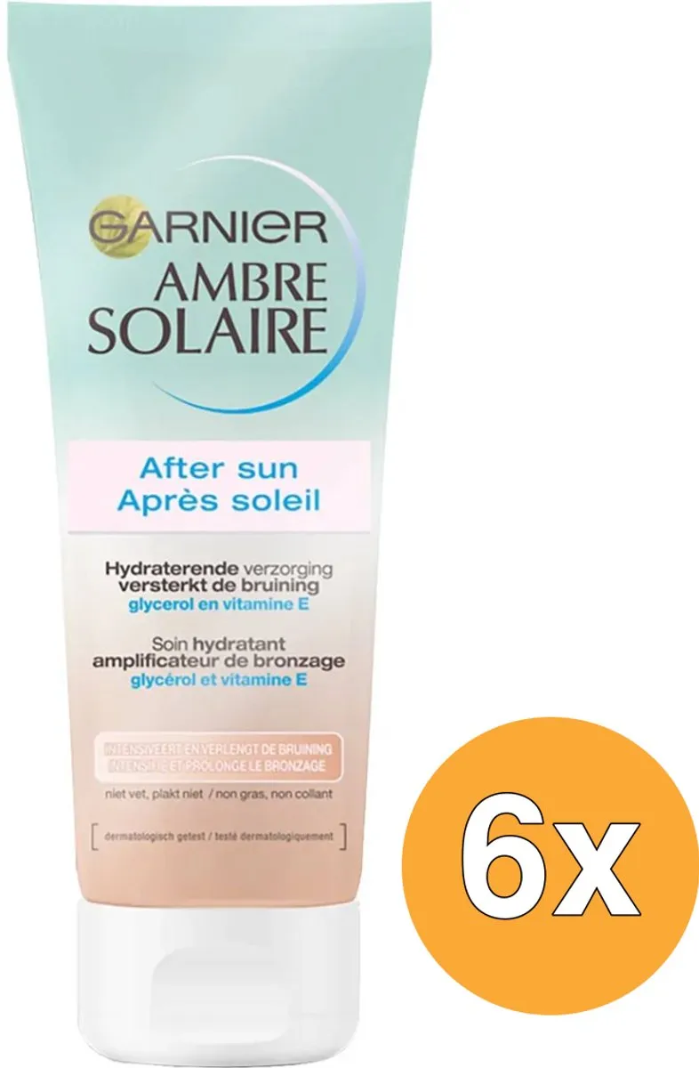 Garnier Ambre Solaire Aftersun Melk met Zelfbruiner 200ml - 6 Stuks