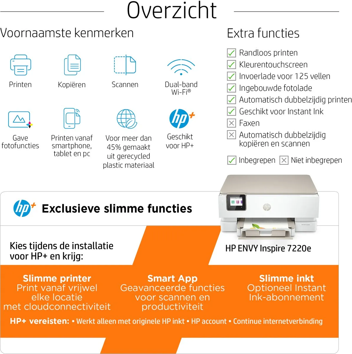 HP ENVY Photo Inspire 7220e All-in-One Printer - Beige