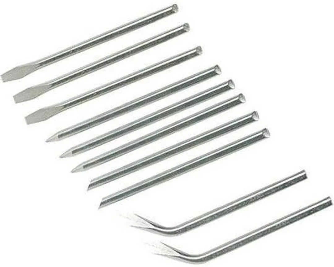 Silverline Soldeerstiften set - 15 en 25 watt - 10-delig - diverse puntvormen