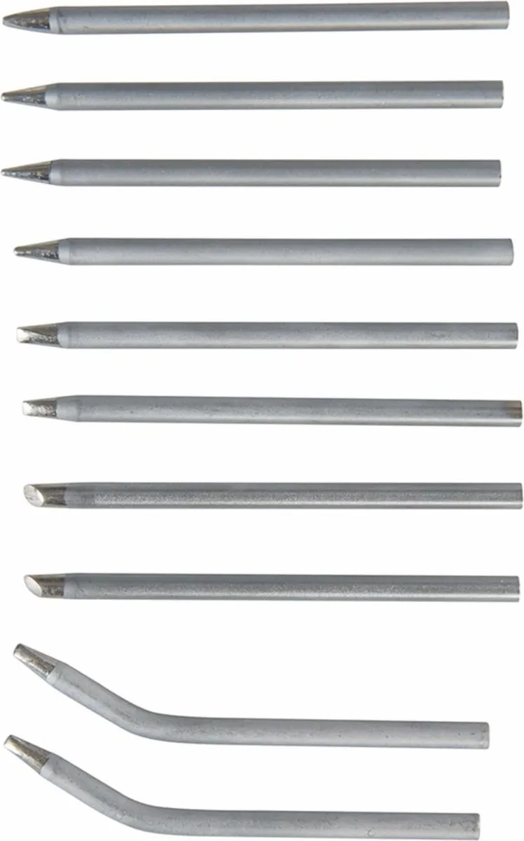 Silverline Soldeerstiften set - 15 en 25 watt - 10-delig - diverse puntvormen