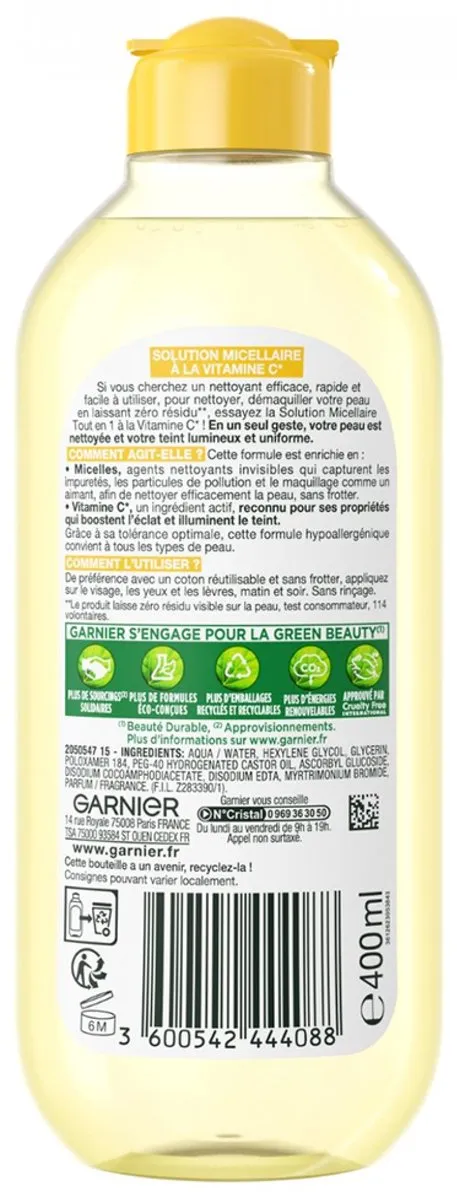 Garnier SkinActive Micellaire Oplossing Alles in 1 Vitamine C 400ml
