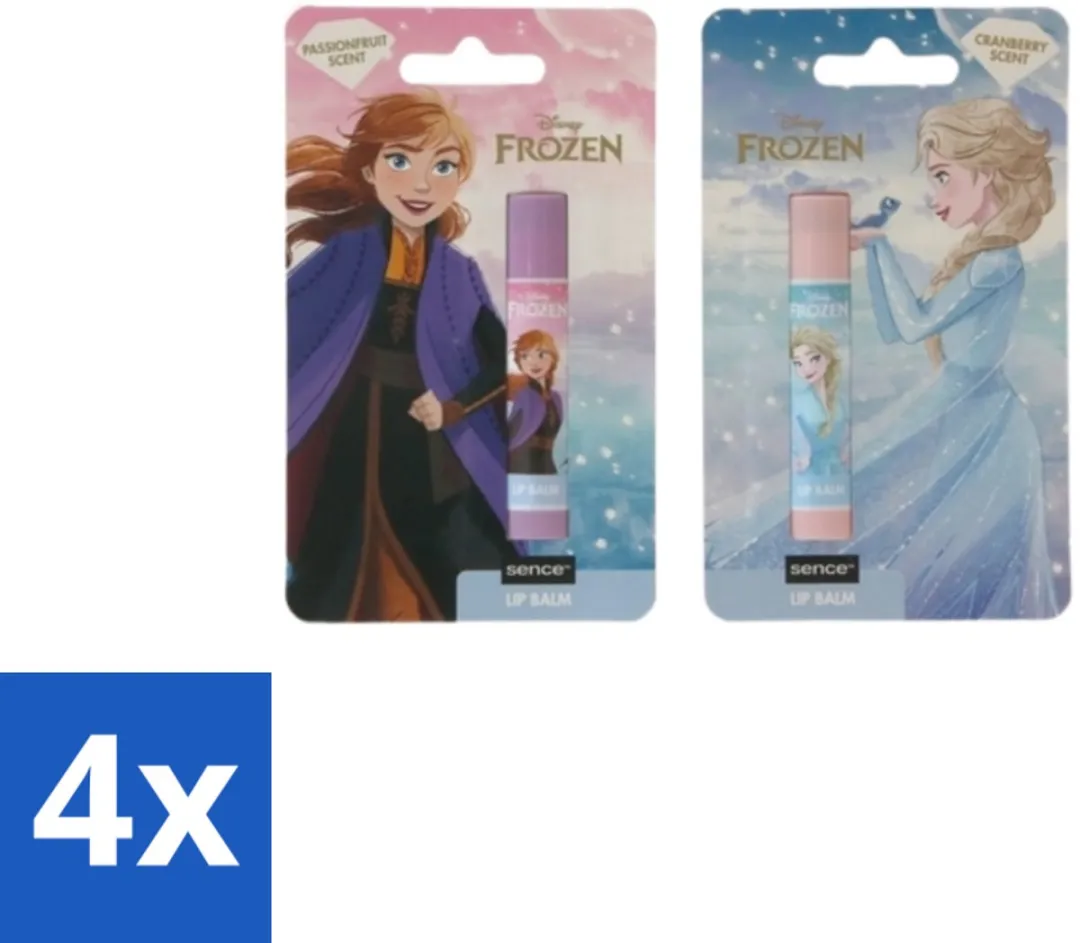 Disney Frozen – Lippenbalsem – Blueberry & Passionfruit – Verzorgend - Voordeelverpakking - 4 stuks