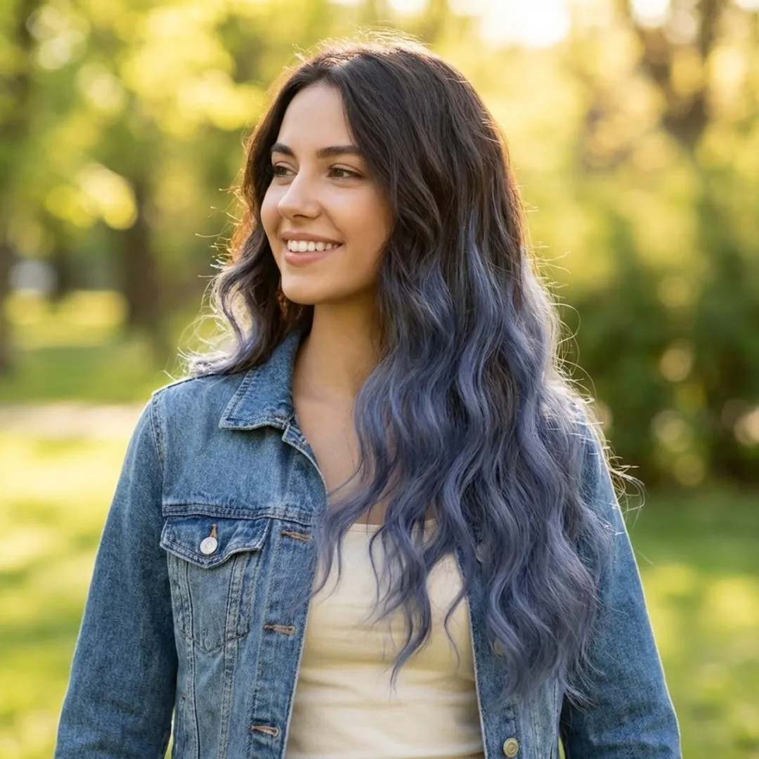 NuveX Clip-in Haar Extensie Asblauw - 1 Stuk