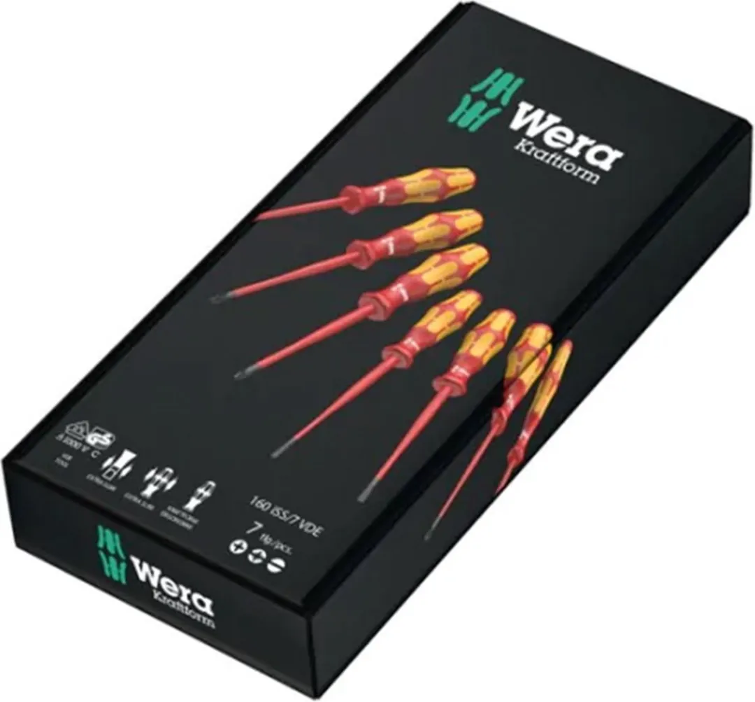 Wera 160 iSS/7 Schroevendraaierset - PH1/PZ1/PH2/PZ2/SL4/SL5.5