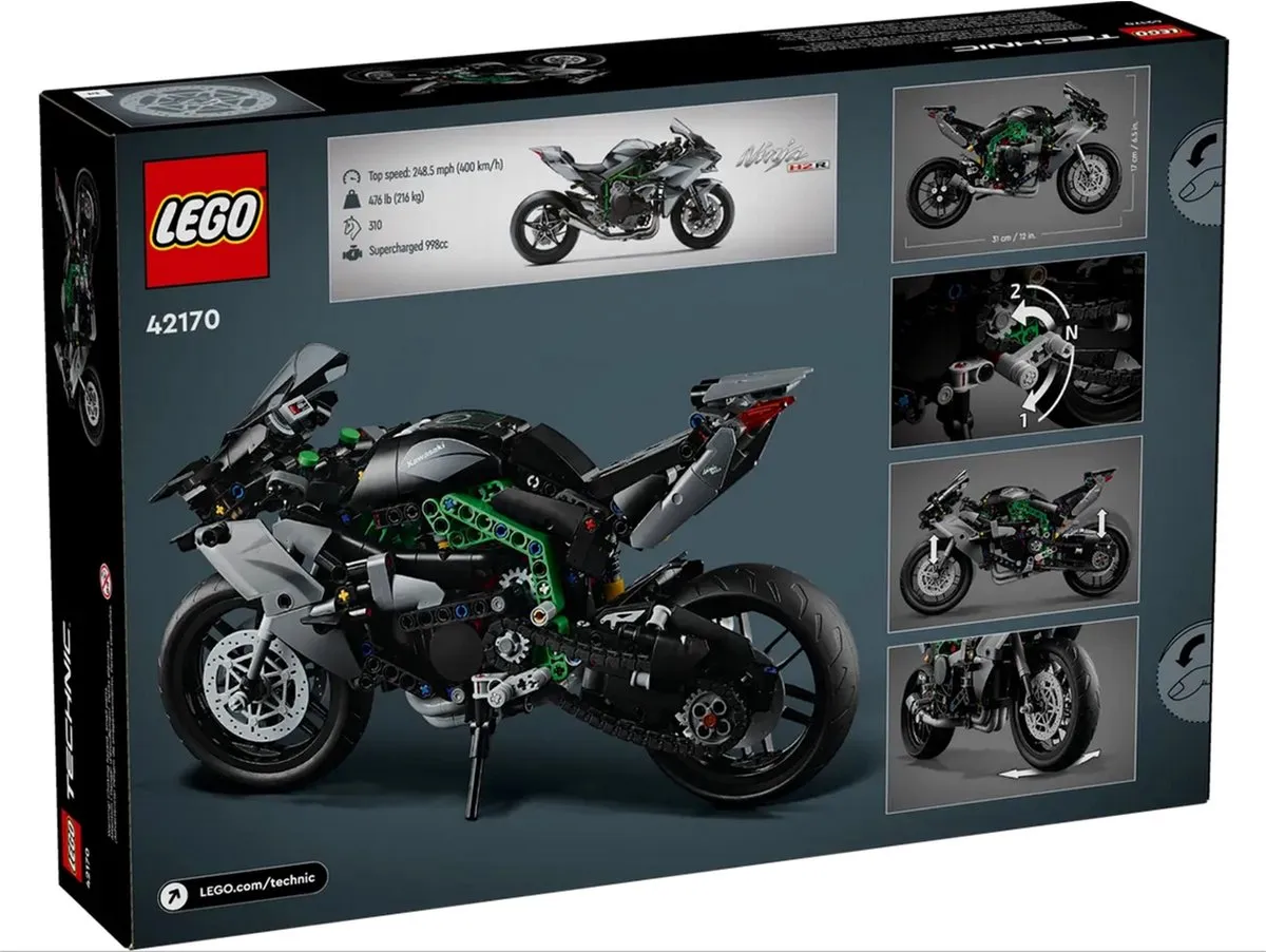LEGO Technic Kawasaki Ninja H2R 42170 - 643 Stukken