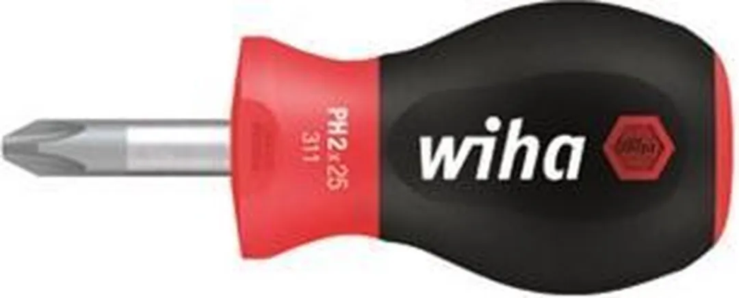 Wiha 311-PH2 Schroevendraaier Phillips 25mm - Stubby SoftFinish