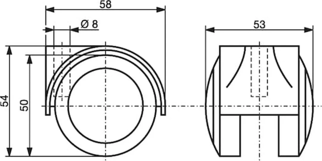Würth Dubbel Meubelwiel Draaibaar 50kg - 4 Stuks