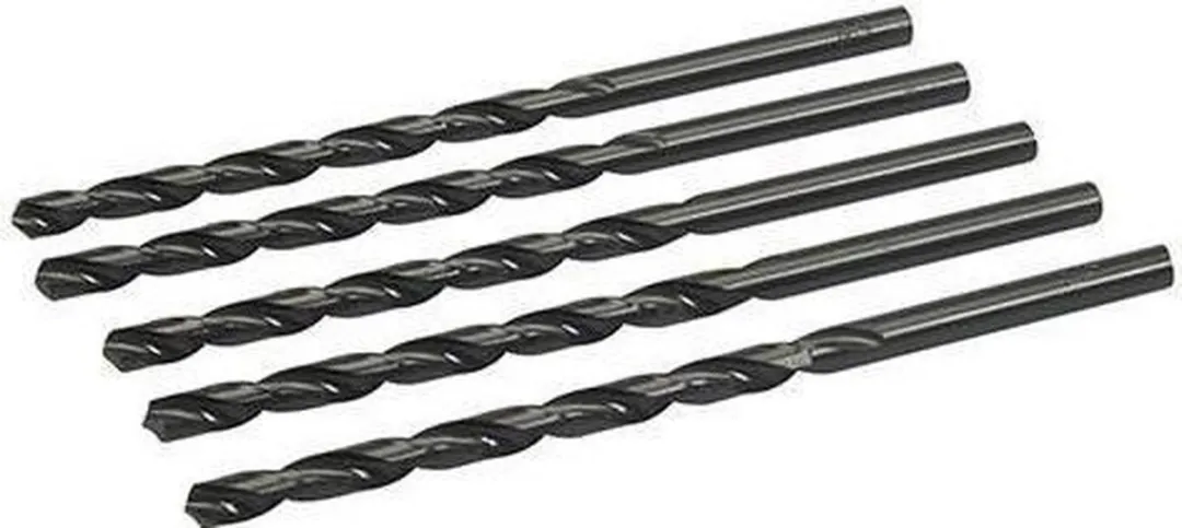 Silverline HSS-R Lange Metaalboor 8mm - 5 Stuks
