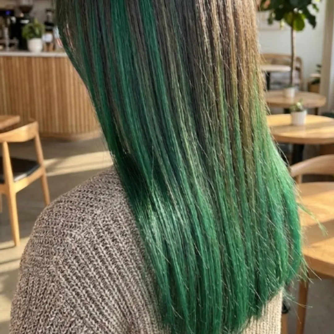 NuveX Groen Hairextensions Clip-in Set Synthetisch - Arctisch Groen