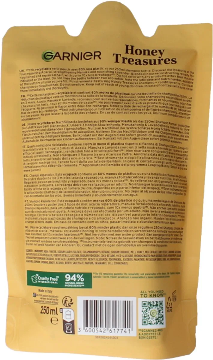 Garnier Loving Blends Honing Goud Shampoo Refill 250ml