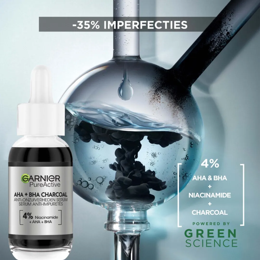 Garnier SkinActive PureActive Charcoal Serum - 6x30ml