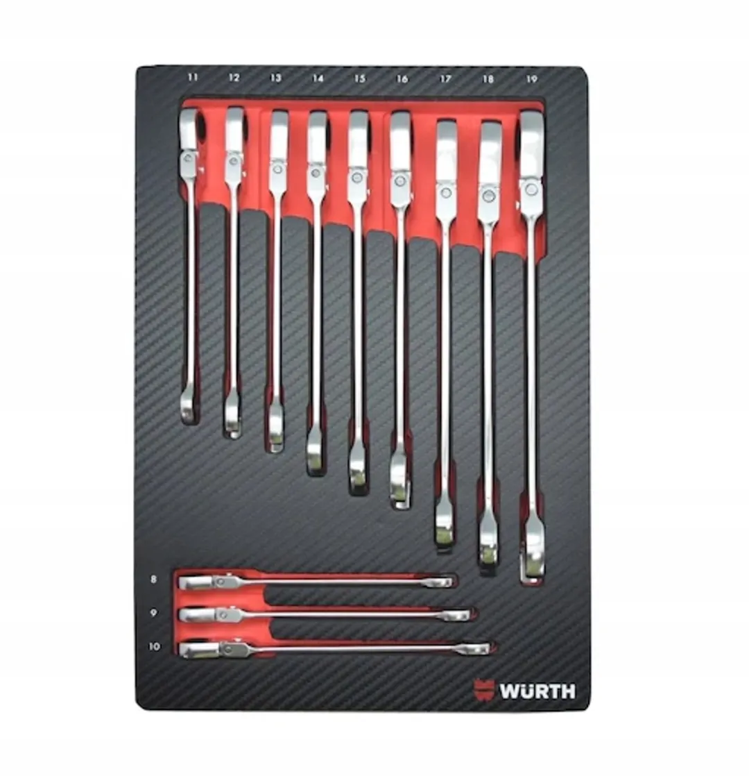 Würth Flexi Ringratel Sleutelset 12-delig