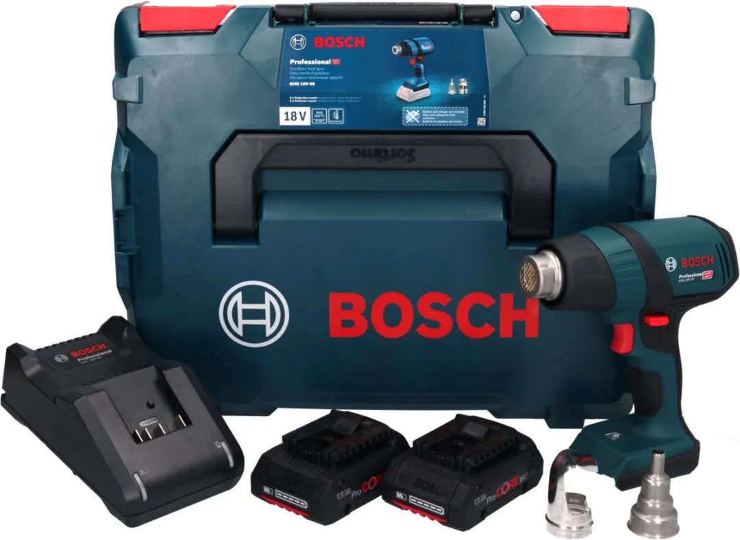 Bosch Professional GHG 18V-50 Accu-heteluchtpistool 300/500°C - 2x 4,0Ah + Oplader