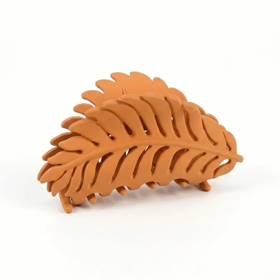 NuveX Oranje Bladvormige Haarclip