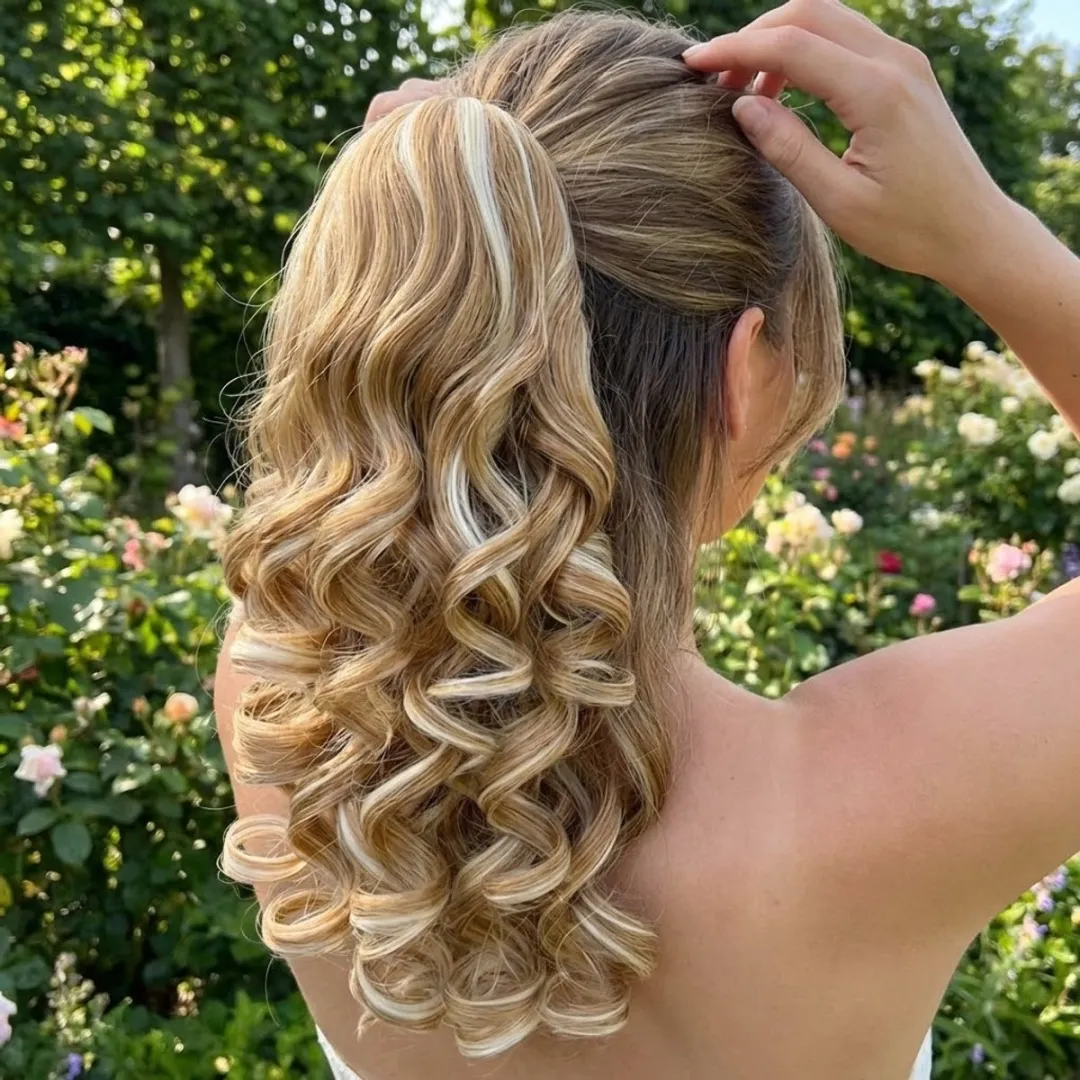 NuveX Blond Krullend Paardenstaart Haar Extensie - 1 Stuk