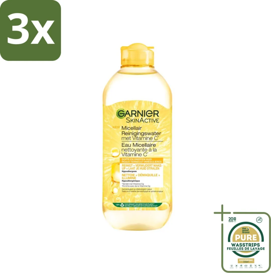 Garnier SkinActive Micellair Water Vitamine C 1200ml - 3 Stuks
