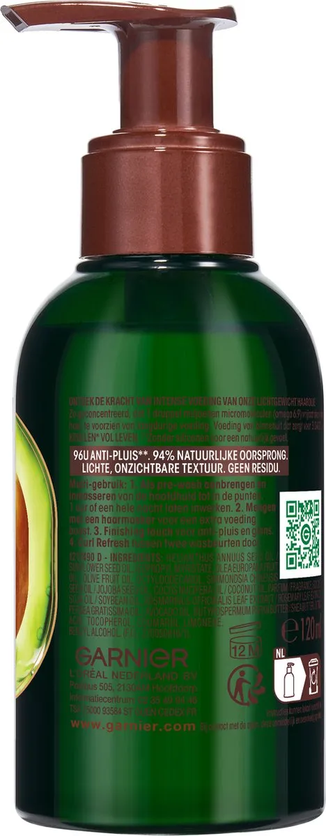 Garnier Loving Blends Curl Revival Elixir - Avocado Olie & Shea Boter 120ml