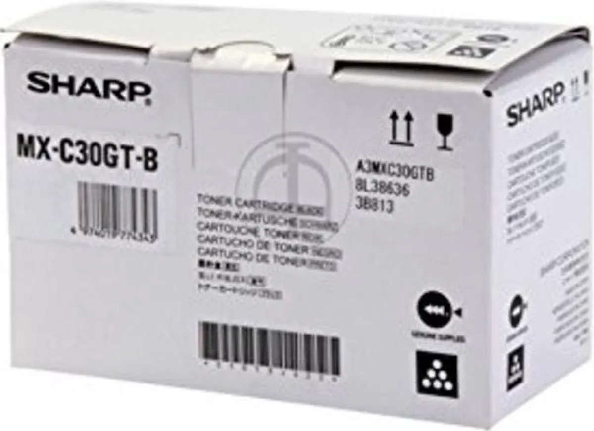 Sharp MXC30GTB Tonercartridge Zwart - 5.000 Pagina's