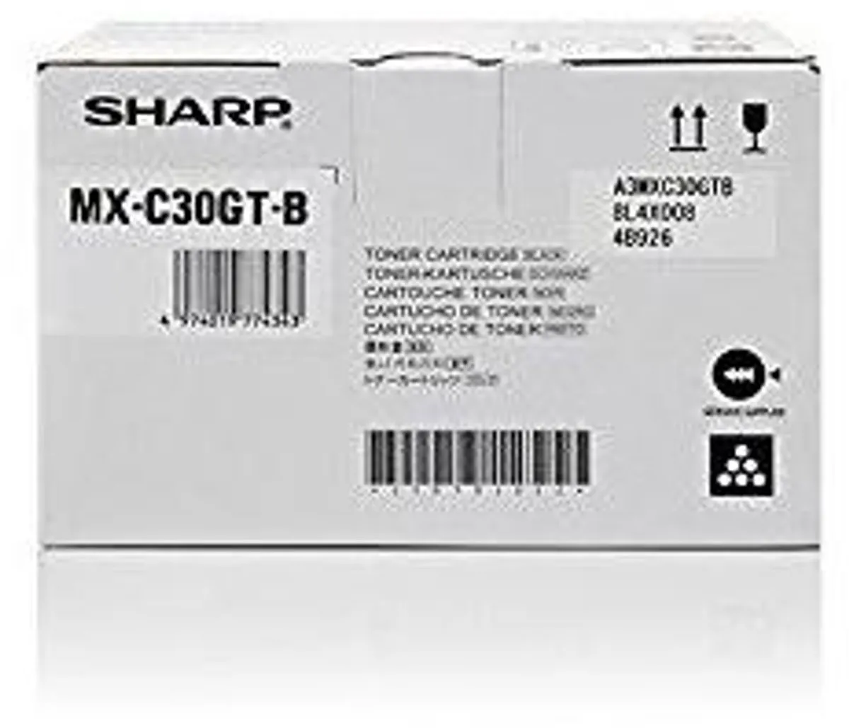 Sharp MXC30GTB Tonercartridge Zwart - 5.000 Pagina's