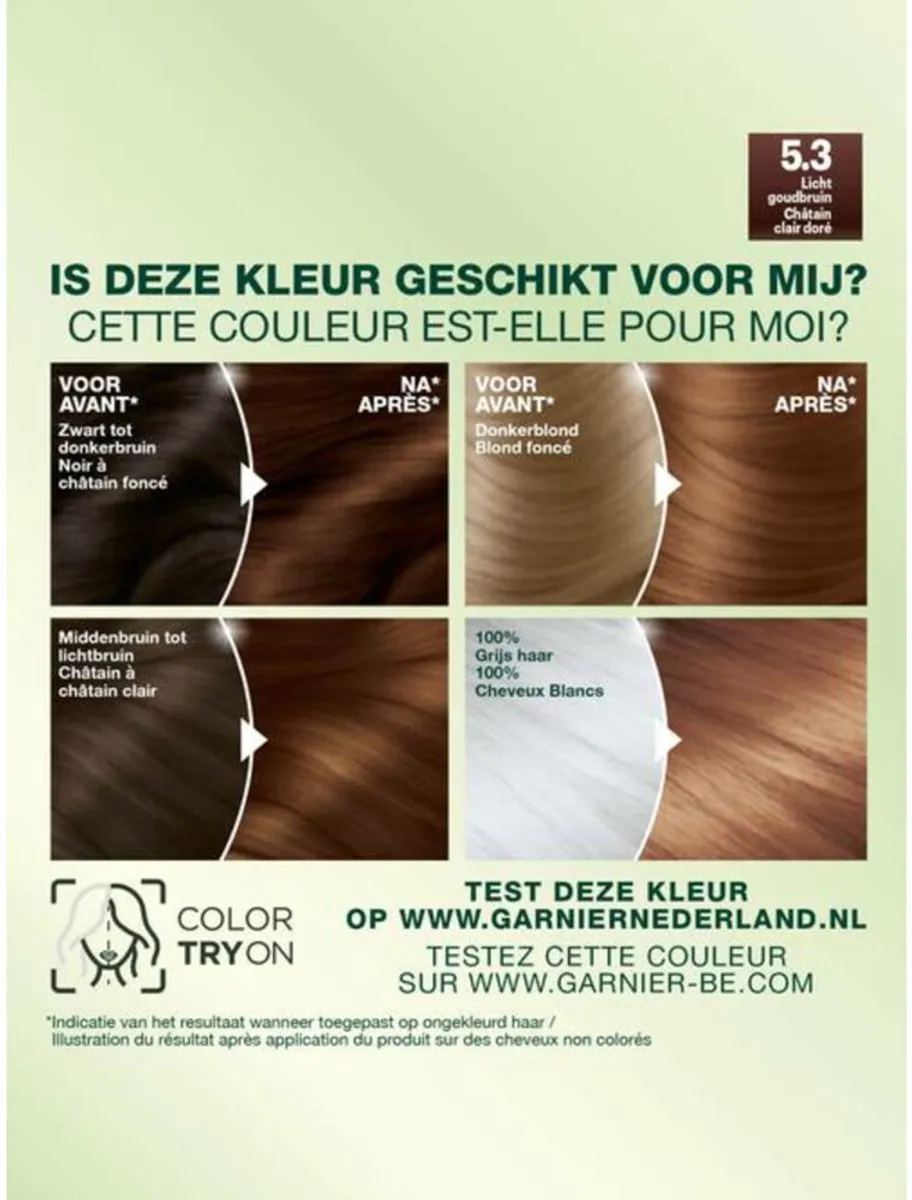 Garnier Nutrisse Ultra Crème Haarkleuring Licht Goudbruin - 15 Stuks