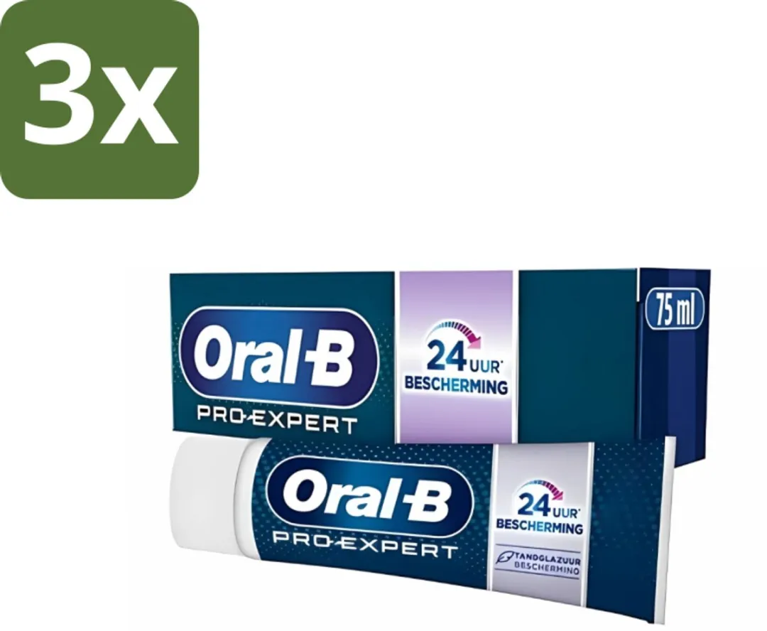 Oral-B - Pro-Expert Sterk Glazuur - Tandpasta - Beschermt Glazuur - 75 ml - Bulkverpakking - 3 stuks