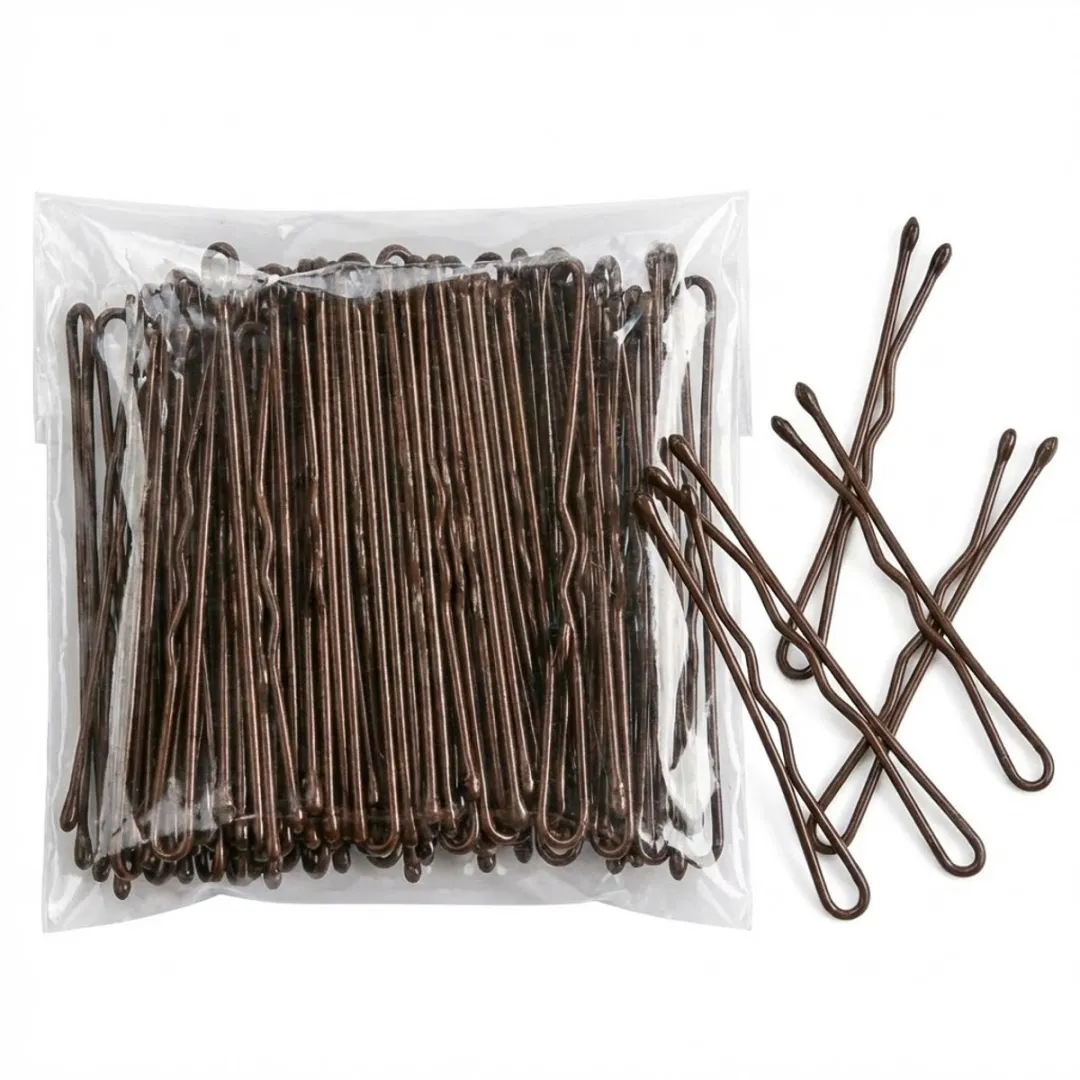 NuveX Antislip Haarspelden 50 Stuks - 3,5 cm - Bruin