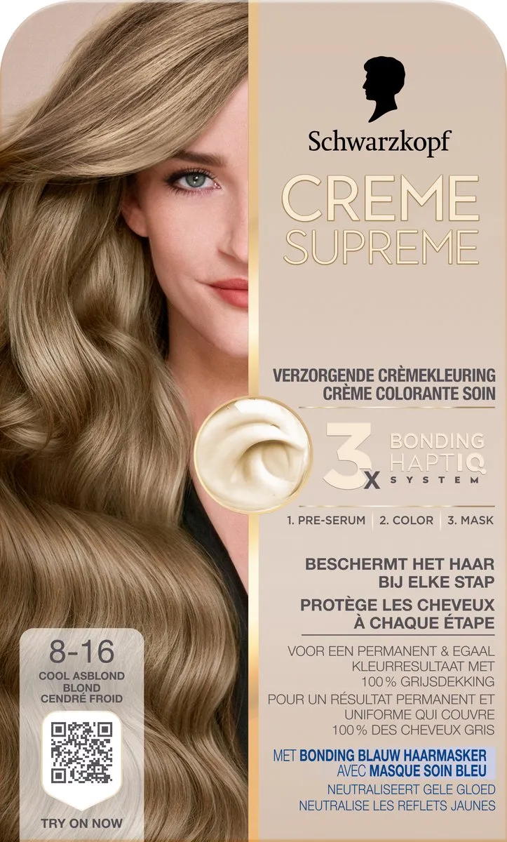 Schwarzkopf Crème Supreme 8-16 Haarverf 245g - Cool Asblond