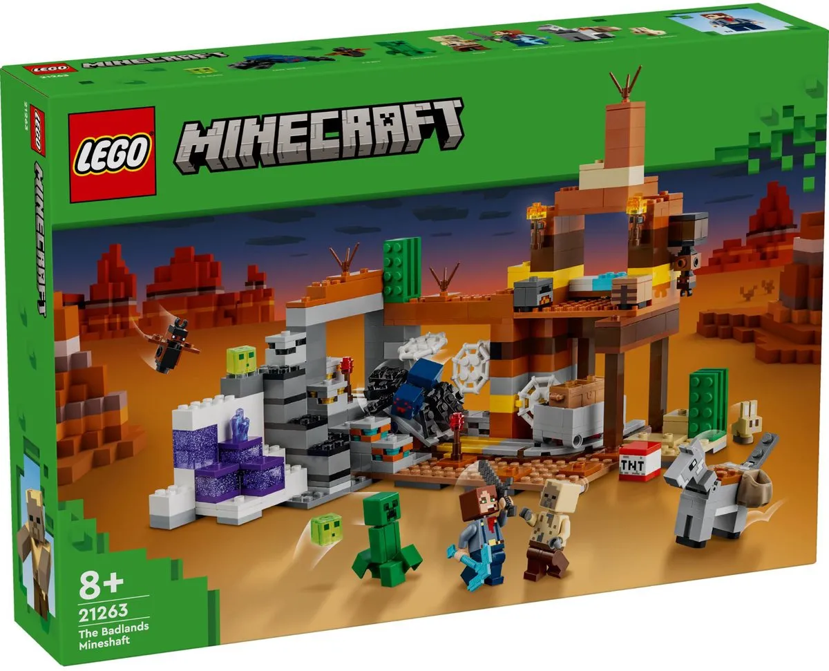 LEGO Minecraft De Woestenijmijnschacht 21263